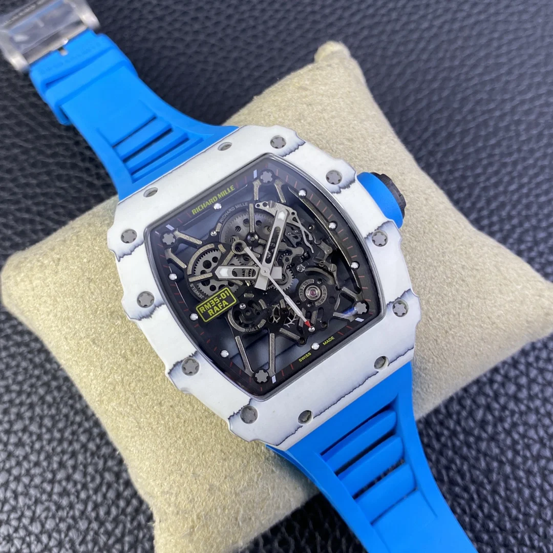 Richard Mille RM Titanium Black Dial Diamond-Set RM 35-01 — photographed off the sweep