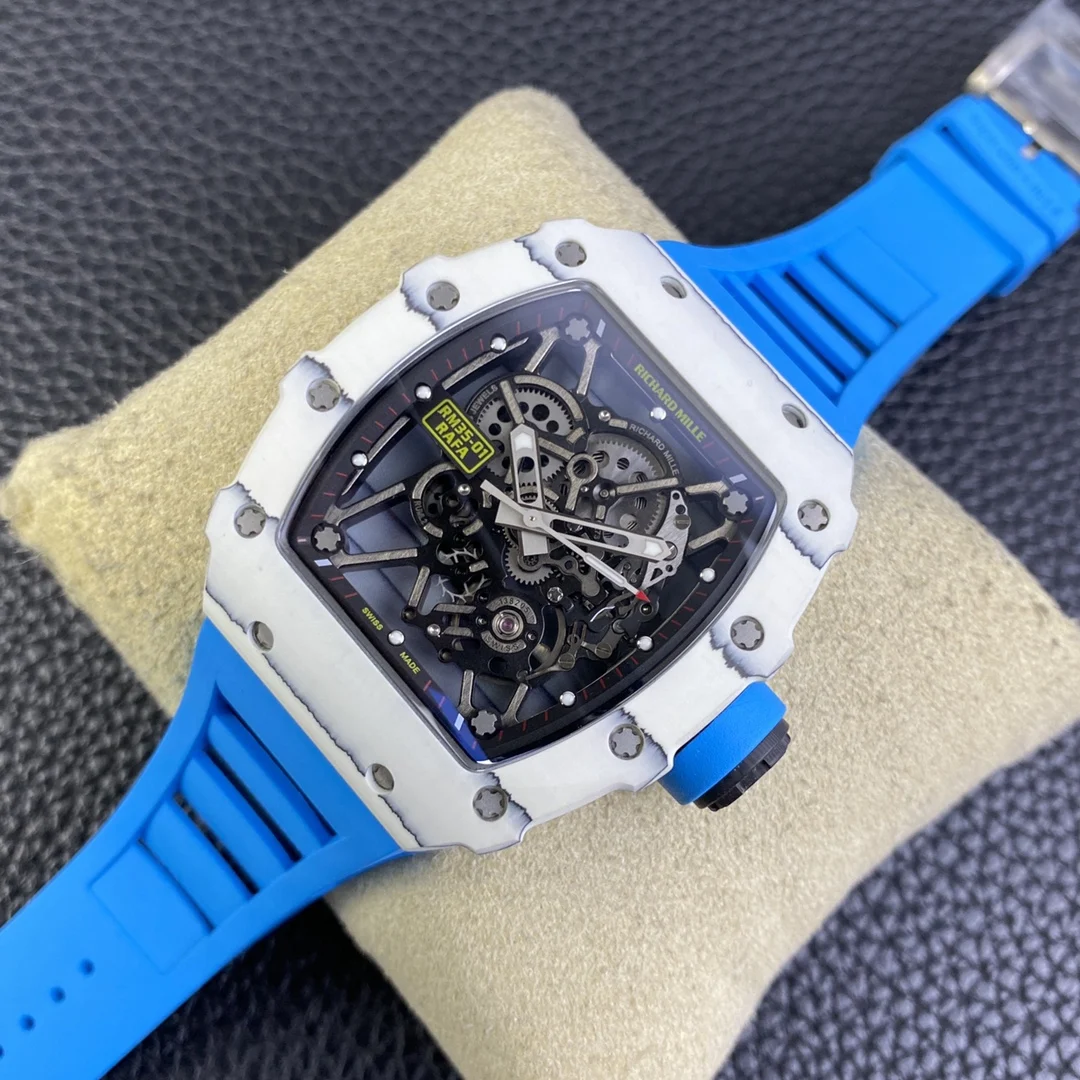 Richard Mille RM Titanium Black Dial Diamond-Set RM 35-01 — photographed off the sweep