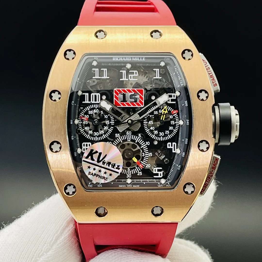 Richard Mille RM Titanium Black Dial RM 011 — photographed off the sweep