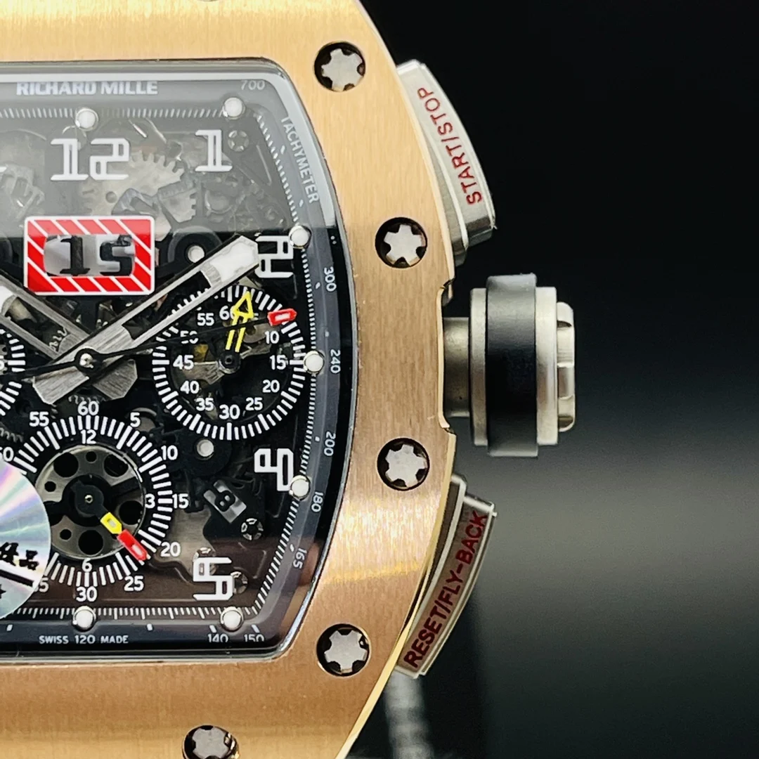 Richard Mille RM Titanium Black Dial RM 011 — photographed off the sweep