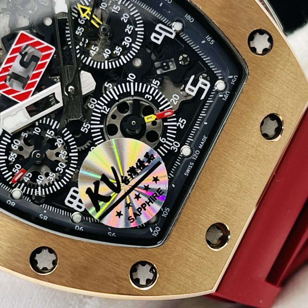 Richard Mille RM Titanium Black Dial RM 011 — photographed off the sweep