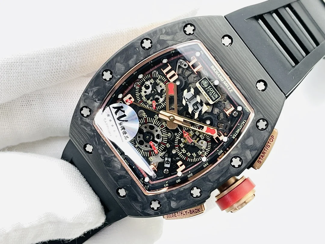 Richard Mille RM Titanium Black Dial RM 011 — photographed off the sweep