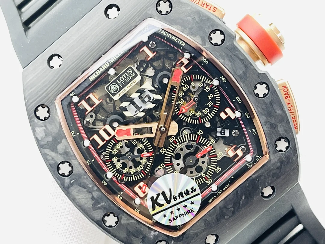 Richard Mille RM Titanium Black Dial RM 011 — photographed off the sweep