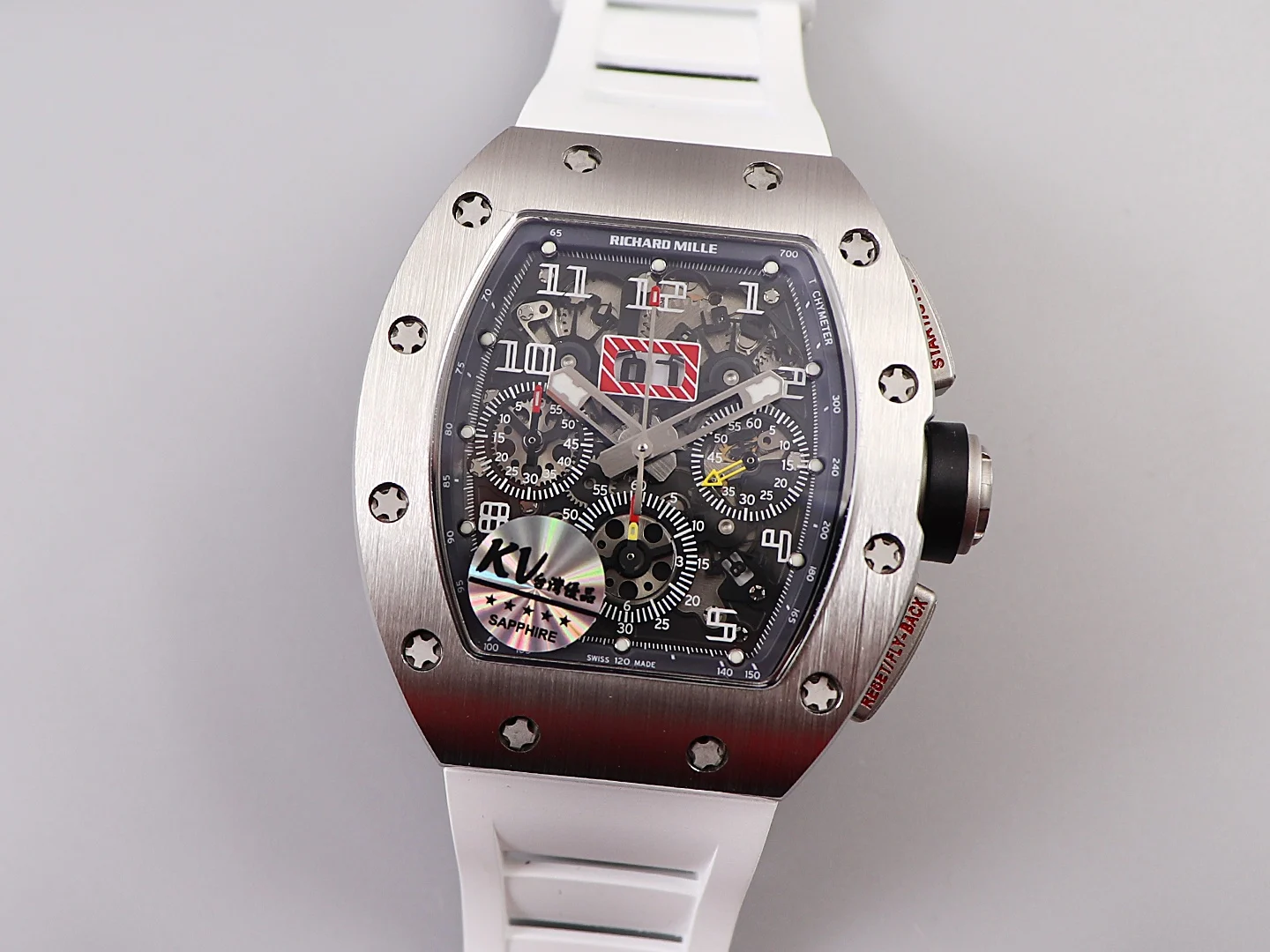 Richard Mille RM Titanium Black Dial RM 011 β photographed off the sweep