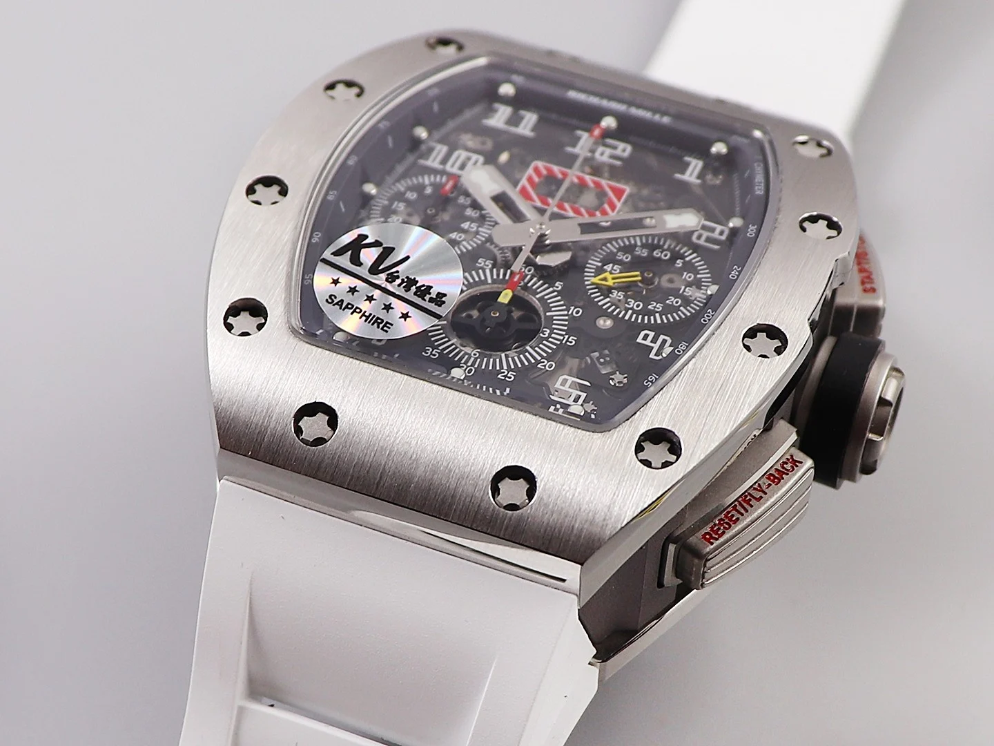 Richard Mille RM Titanium Black Dial RM 011 β photographed off the sweep