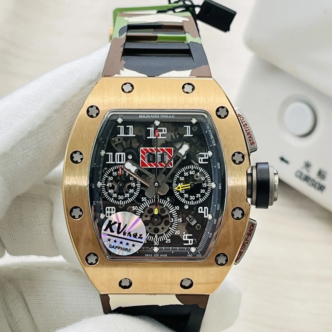 Richard Mille RM Titanium Black Dial RM 011 — photographed off the sweep