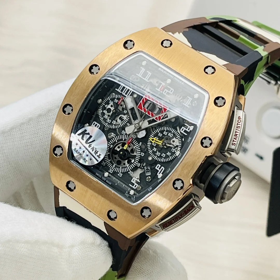Richard Mille RM Titanium Black Dial RM 011 — photographed off the sweep