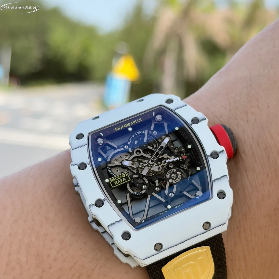 Richard Mille RM Titanium Black Dial RM 35-01 — photographed off the sweep