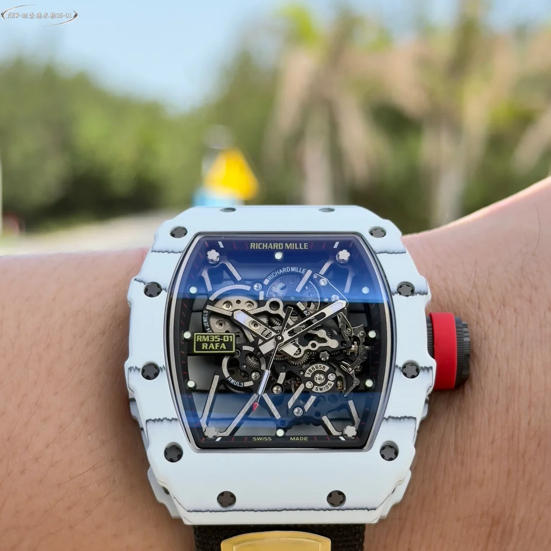 Richard Mille RM Titanium Black Dial RM 35-01 — photographed off the sweep