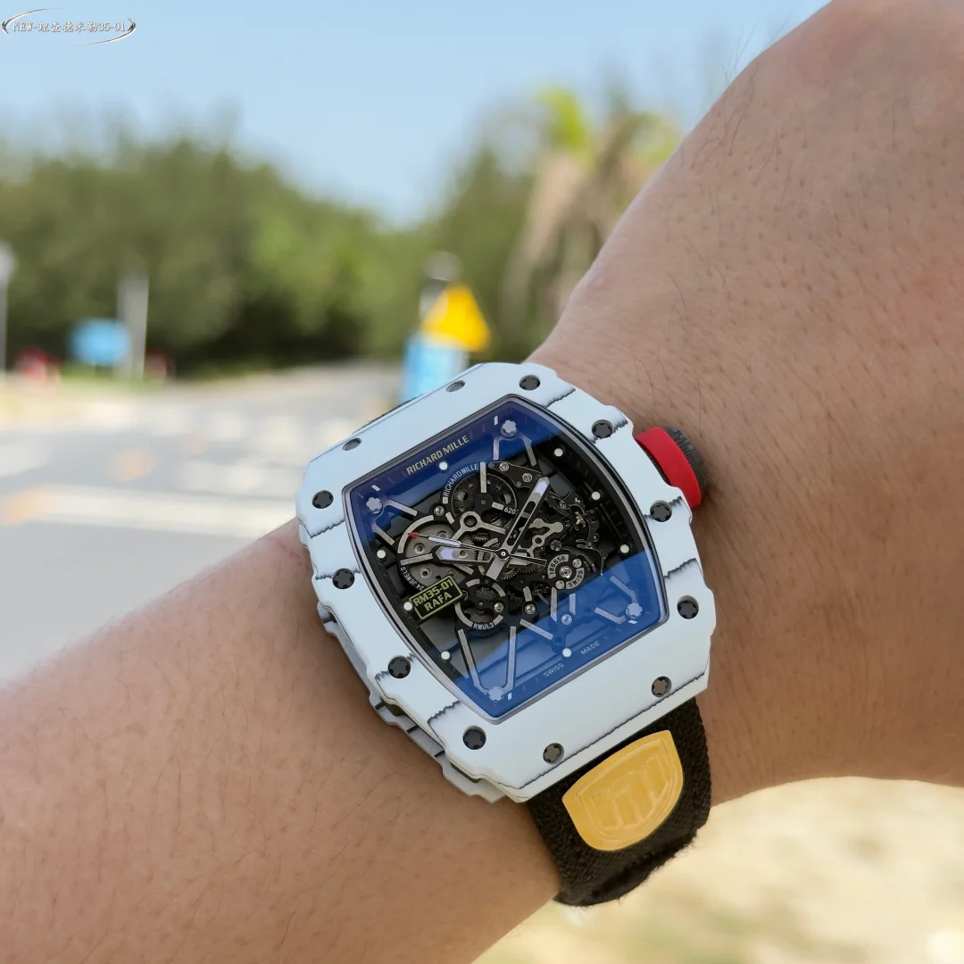 Richard Mille RM Titanium Black Dial RM 35-01 — photographed off the sweep