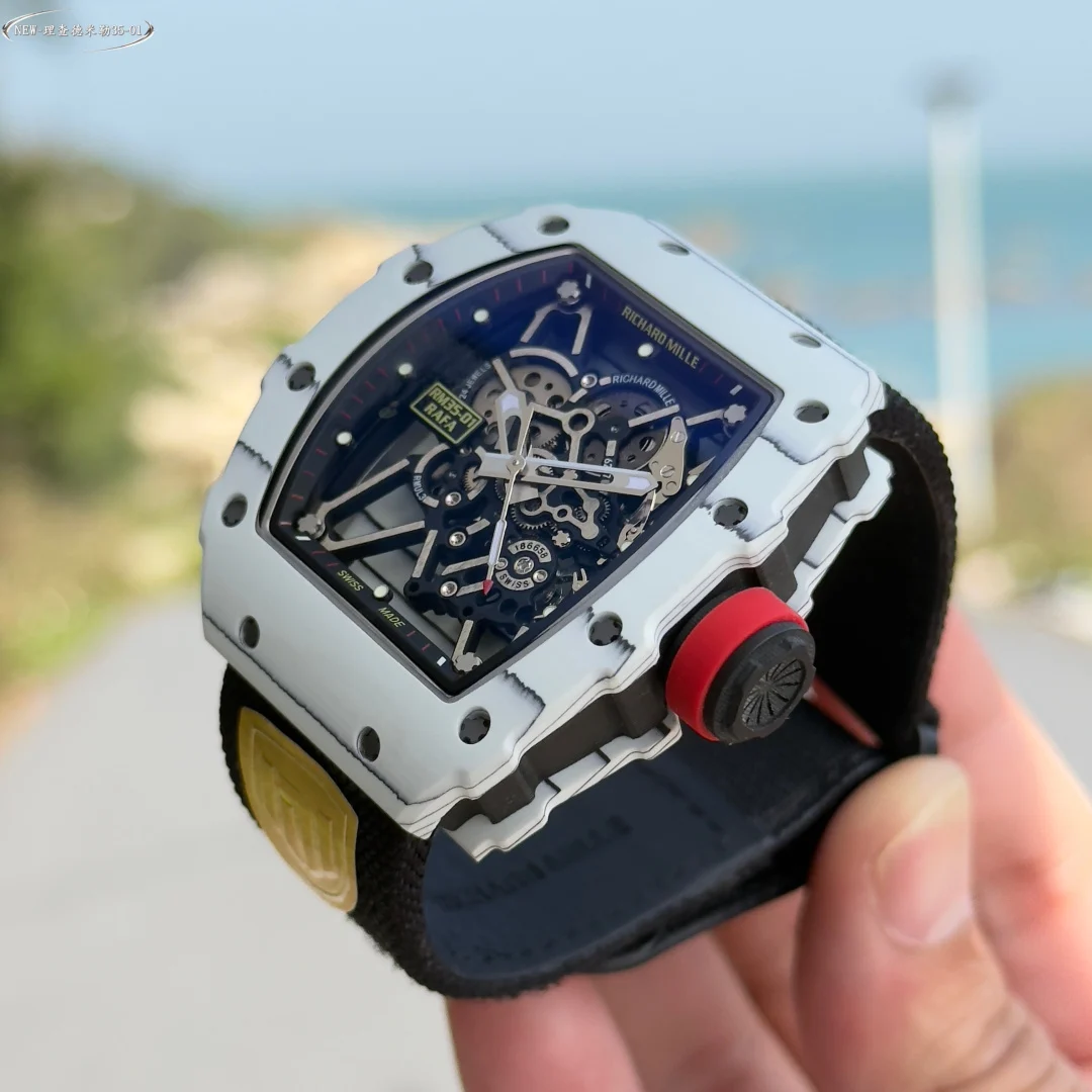 Richard Mille RM Titanium Black Dial RM 35-01 — photographed off the sweep