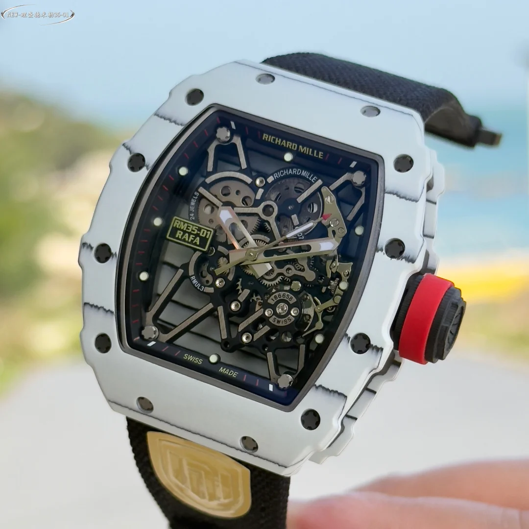 Richard Mille RM Titanium Black Dial RM 35-01 — photographed off the sweep