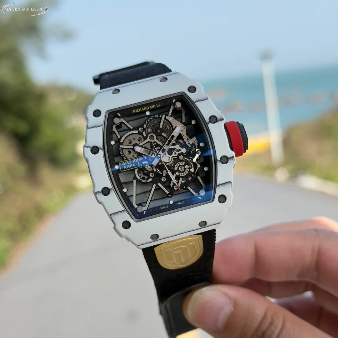 Richard Mille RM Titanium Black Dial RM 35-01 — photographed off the sweep