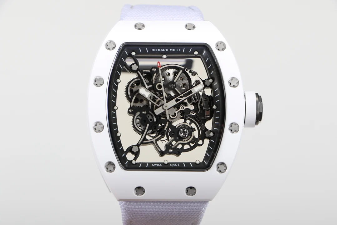 Richard Mille RM Titanium Blue Dial RM 055 49.90mm — photographed off the sweep
