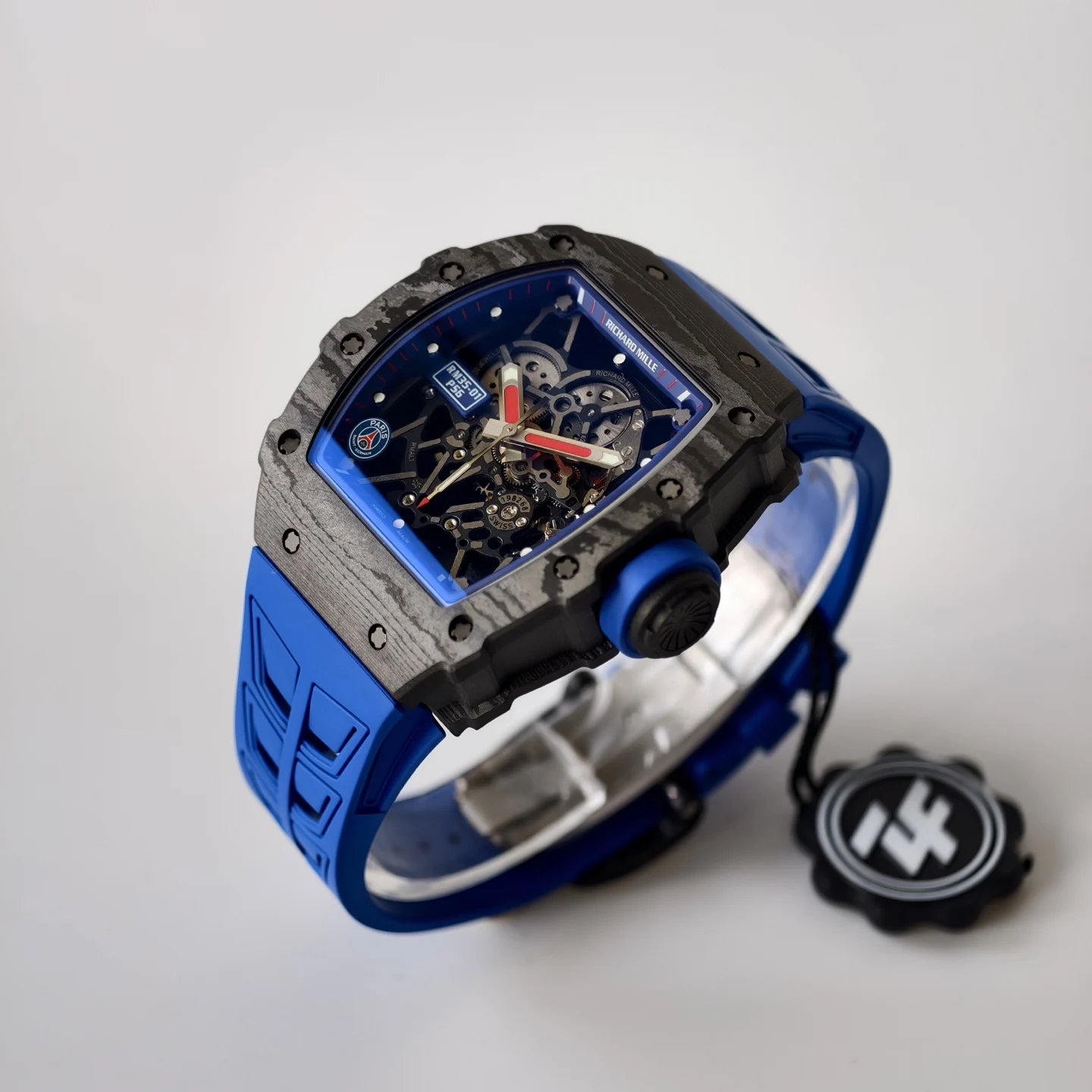 Richard Mille RM Titanium Purple Dial RM 35-01 — photographed off the sweep