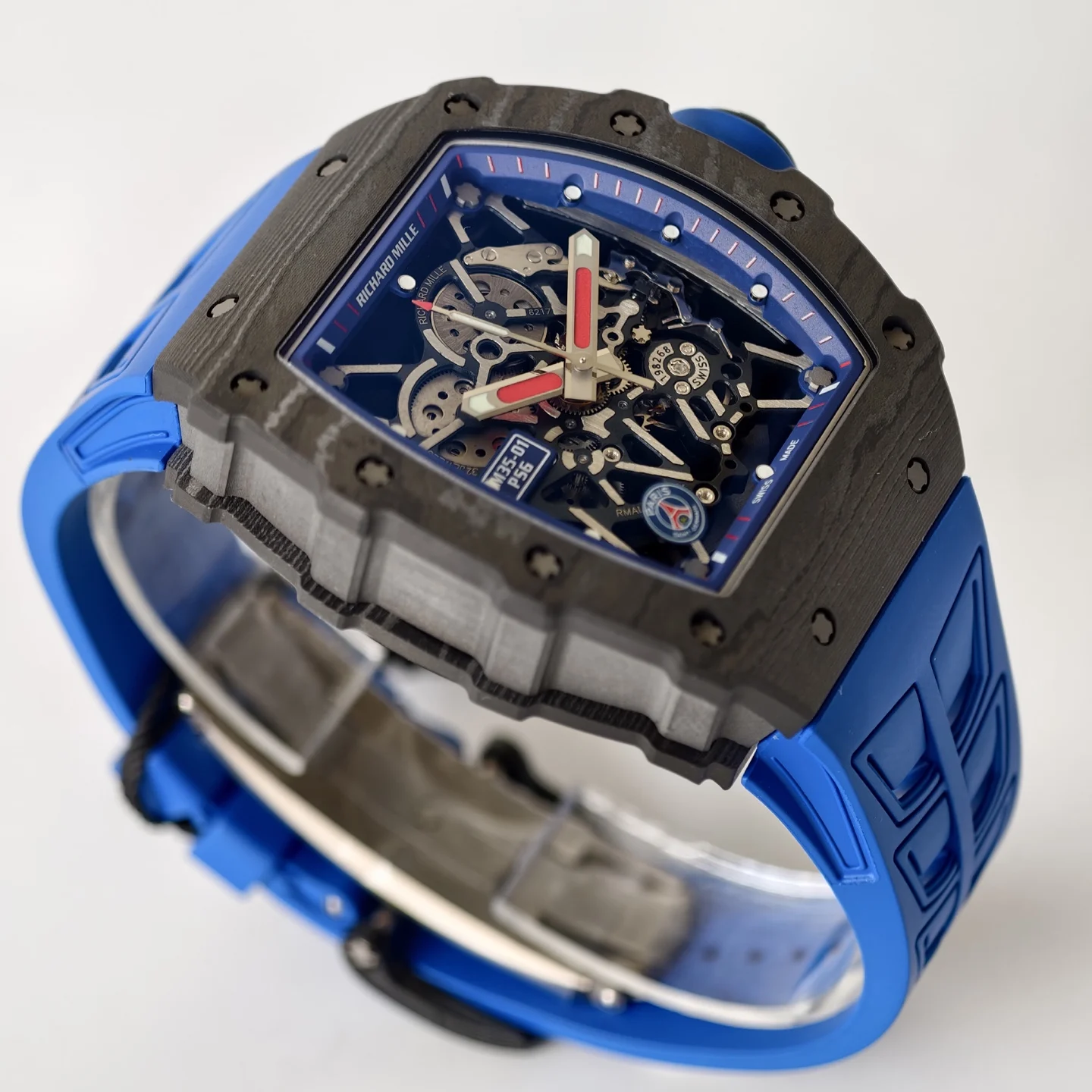 Richard Mille RM Titanium Purple Dial RM 35-01 — photographed off the sweep