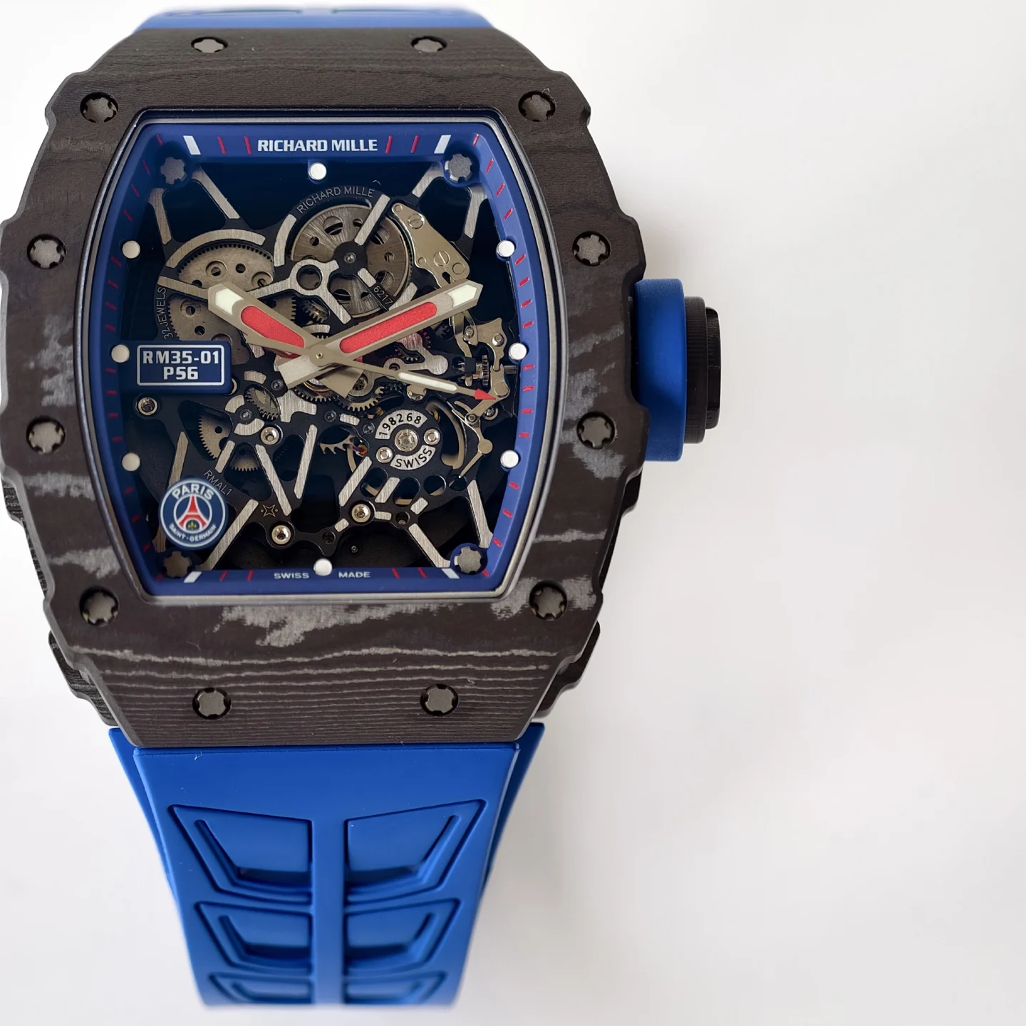 Richard Mille RM Titanium Purple Dial RM 35-01 — photographed off the sweep
