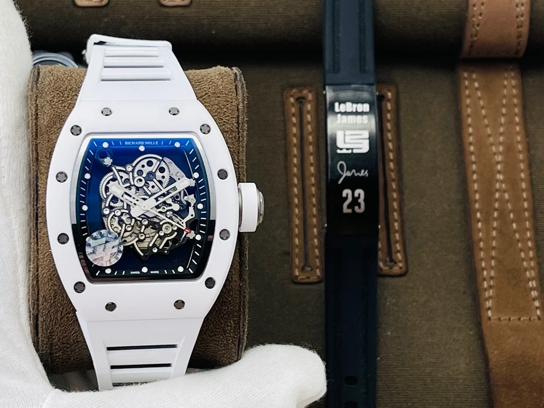 Richard Mille RM Titanium White Dial RM 055 — photographed off the sweep