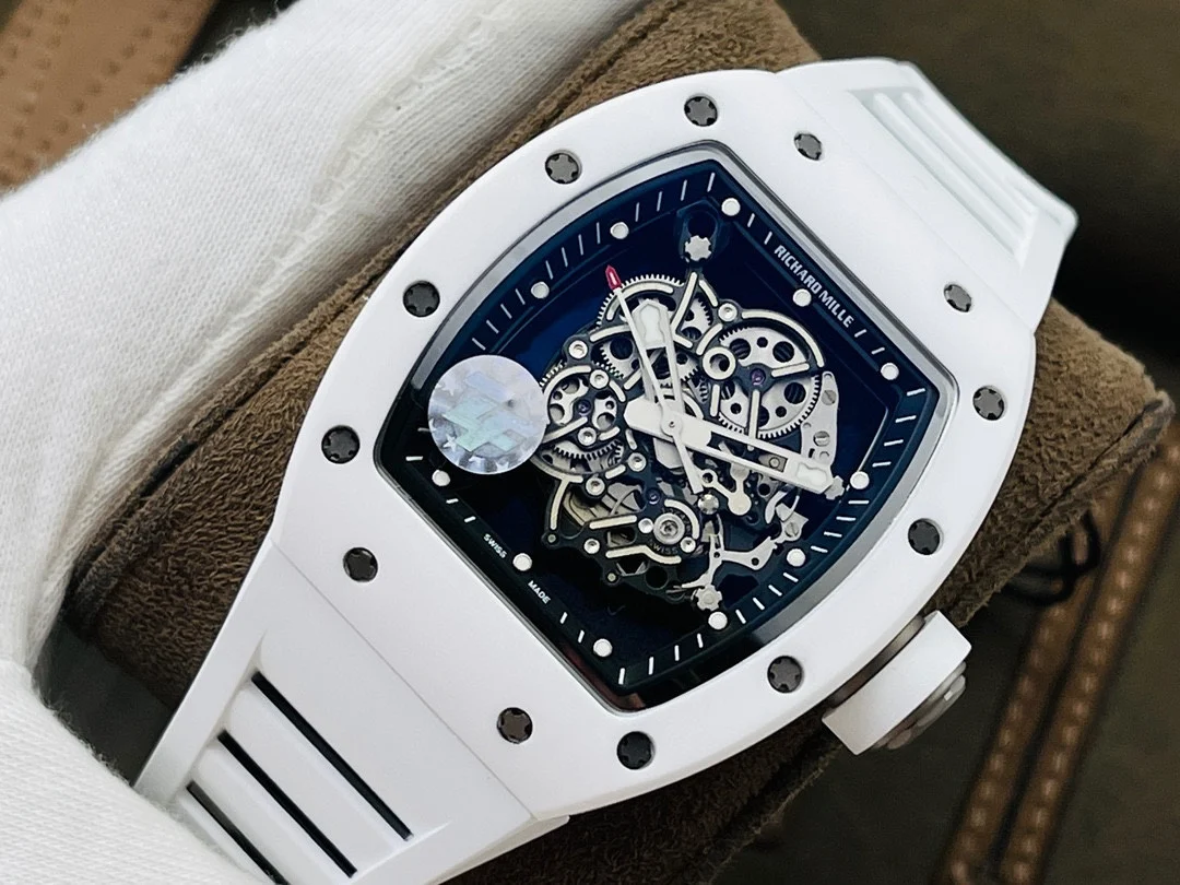 Richard Mille RM Titanium White Dial RM 055 — photographed off the sweep