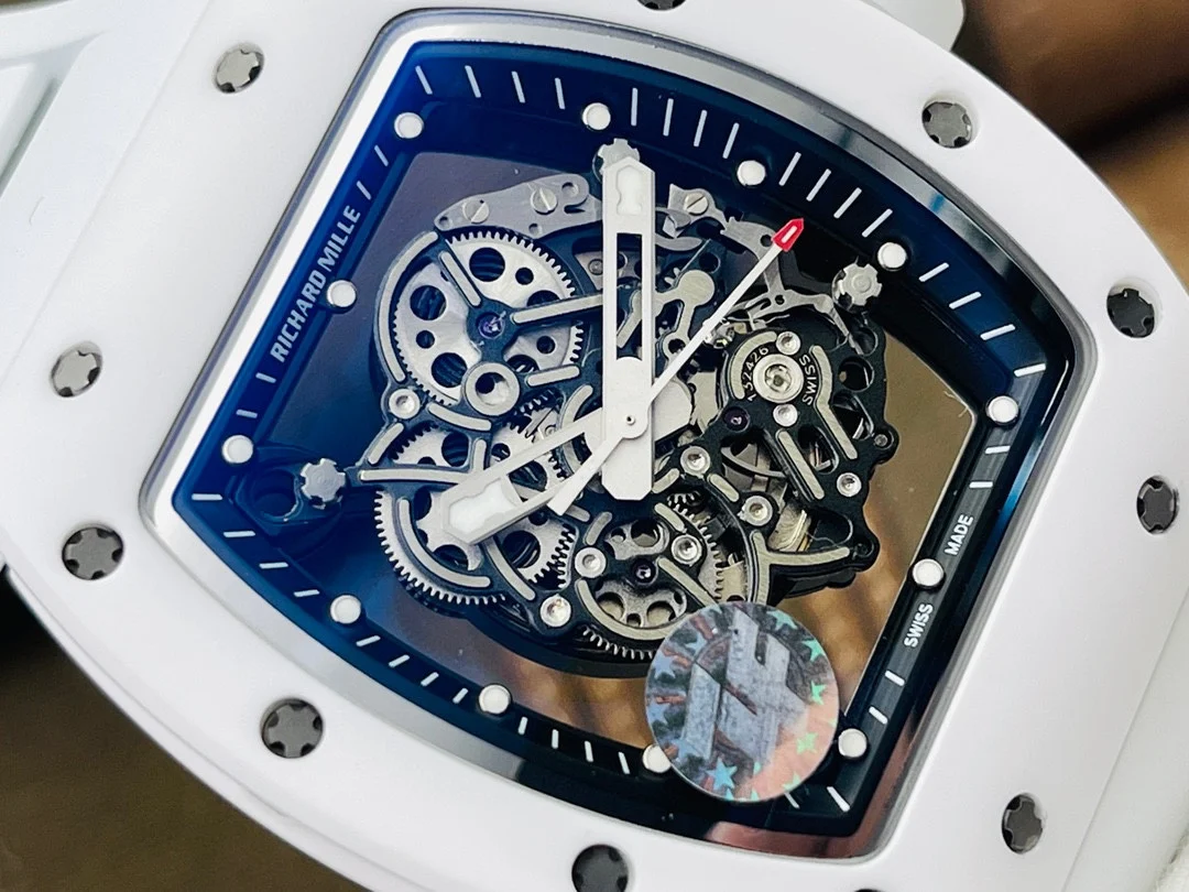 Richard Mille RM Titanium White Dial RM 055 — photographed off the sweep