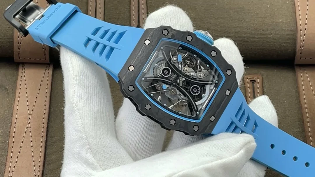 Richard Mille RM Tourbillon Carbon Blue Dial RM 53-01 49 × 16mm