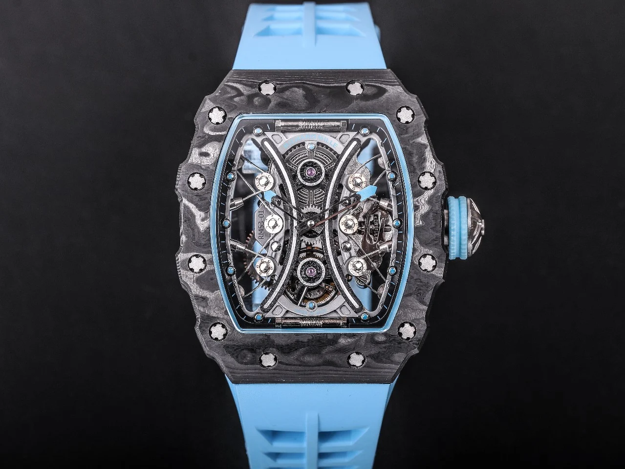 Richard Mille RM Tourbillon Carbon Blue Dial RM 53-01 49 × 16mm