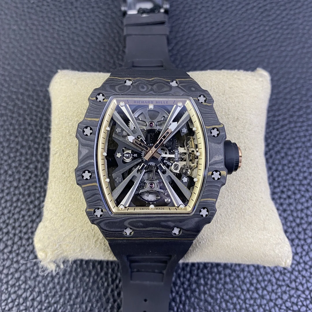 Richard Mille RM Tourbillon Carbon RM 12-01 — photographed off the sweep