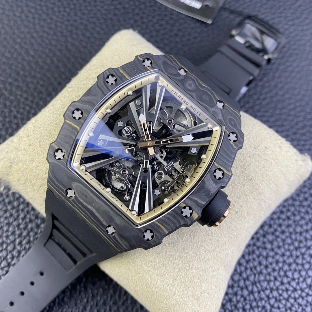 Richard Mille RM Tourbillon Carbon RM 12-01 — photographed off the sweep