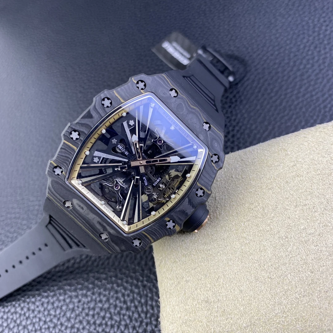 Richard Mille RM Tourbillon Carbon RM 12-01 — photographed off the sweep