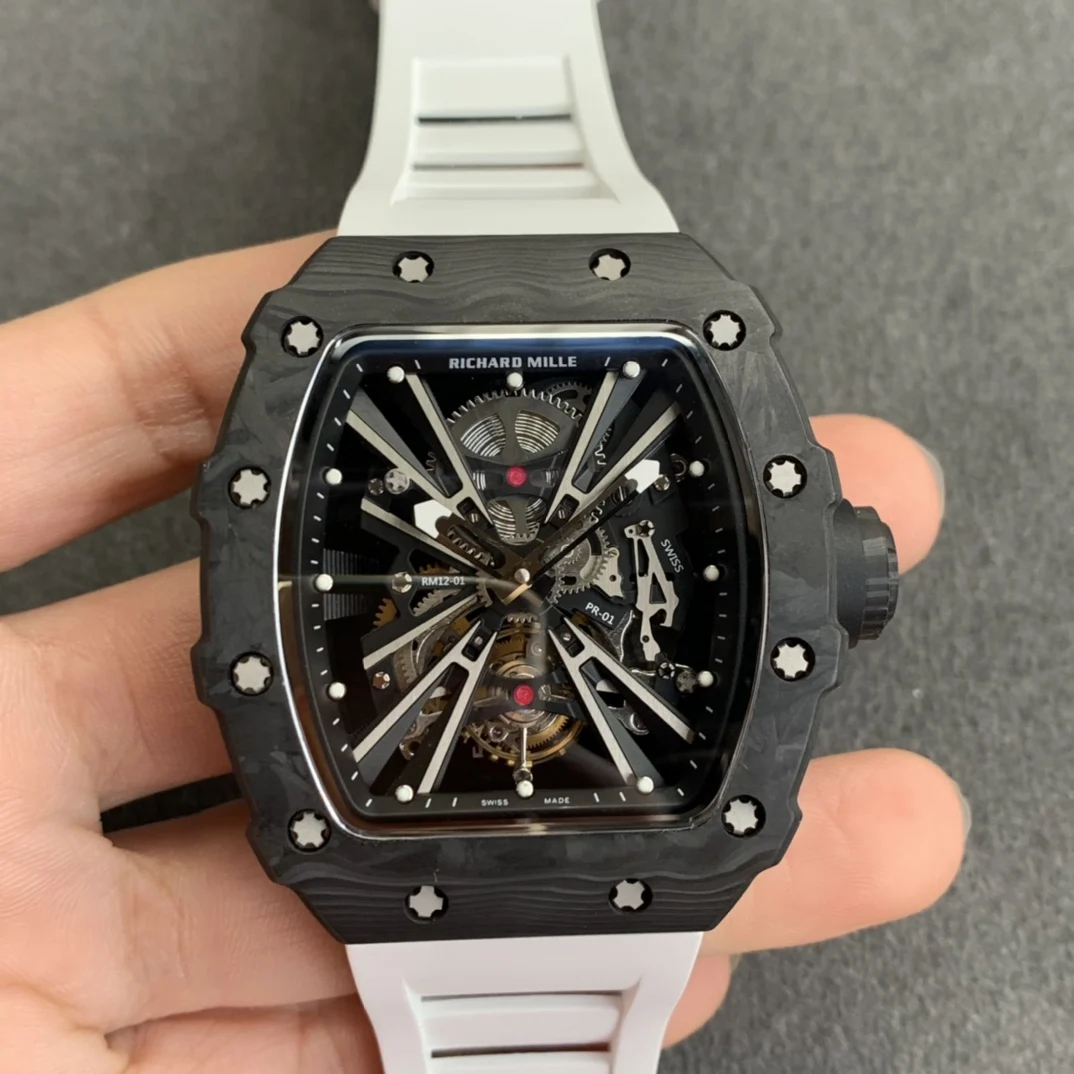 Richard Mille RM Tourbillon Carbon RM 12-01 — photographed off the sweep