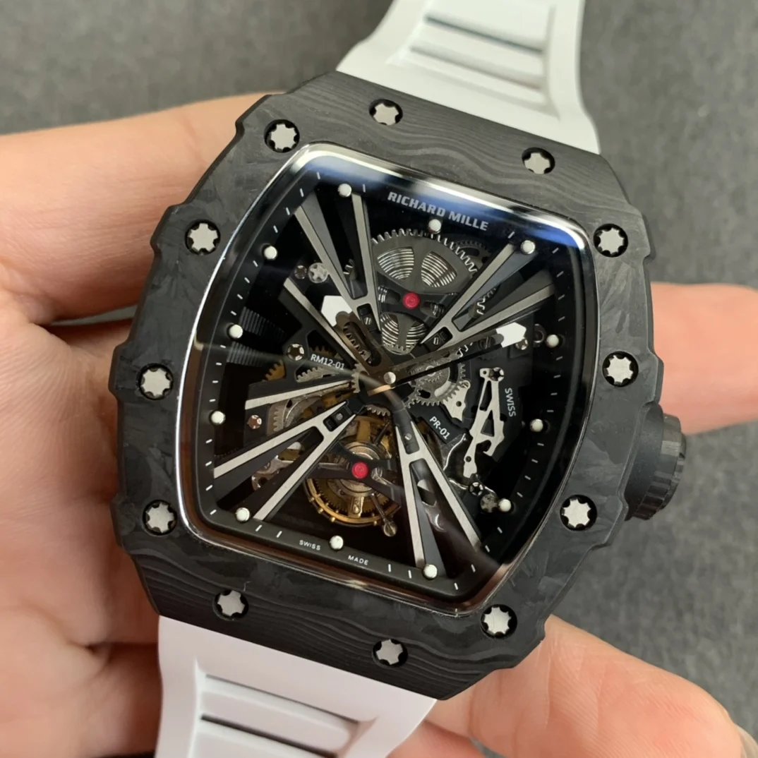 Richard Mille RM Tourbillon Carbon RM 12-01 — photographed off the sweep