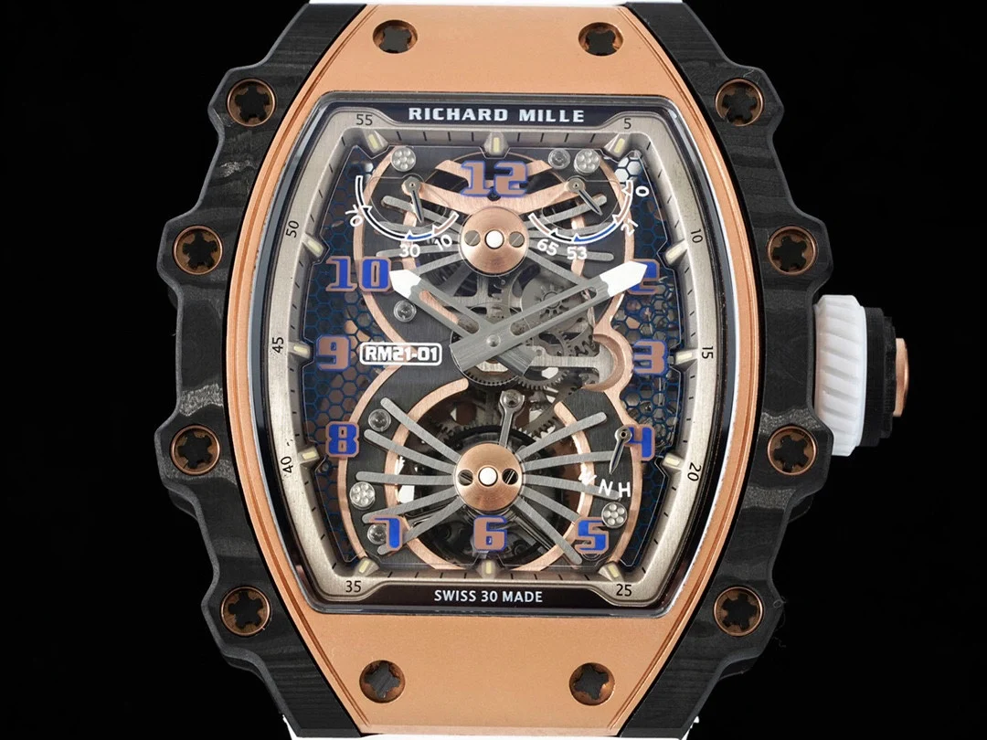 Richard Mille RM Tourbillon Carbon RM 21-01 — photographed off the sweep