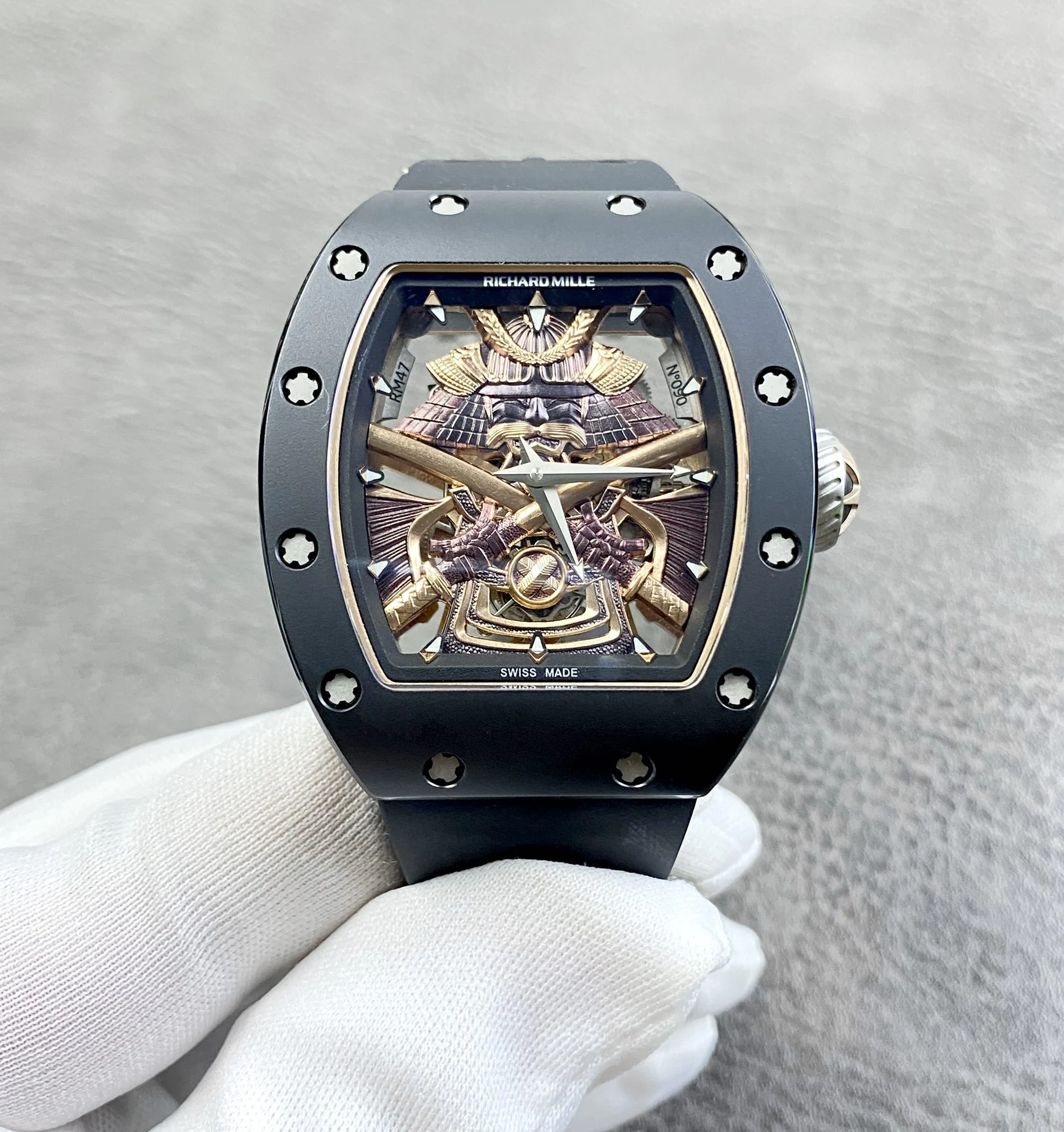 Richard Mille RM Tourbillon Ceramic RM 47 — photographed off the sweep