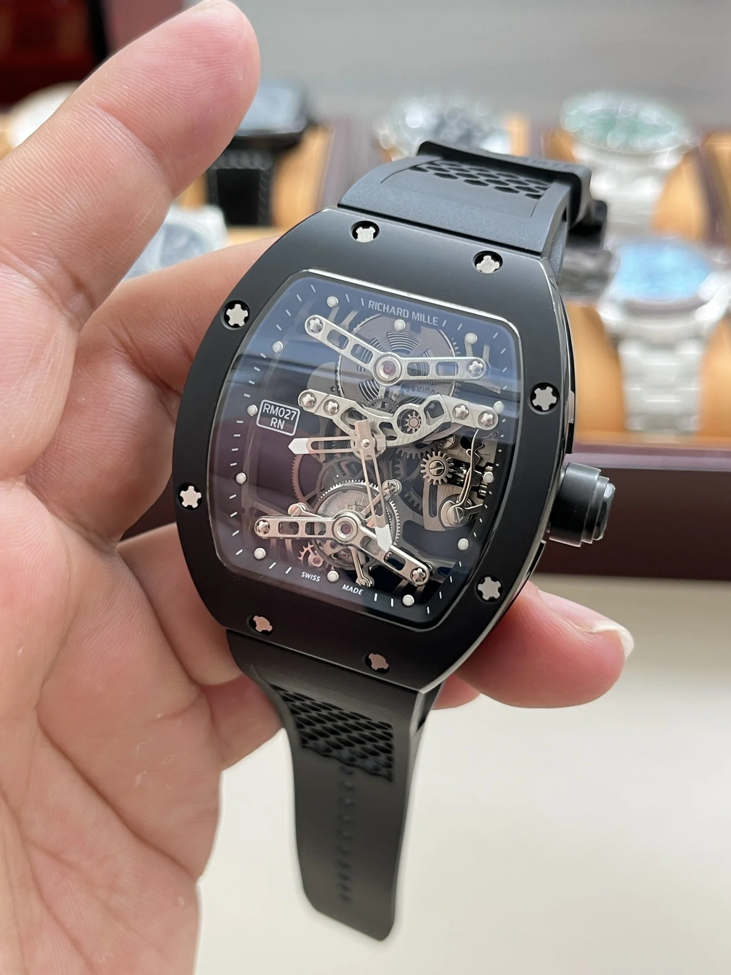 Richard Mille RM Tourbillon RM 027 40mm — photographed off the sweep
