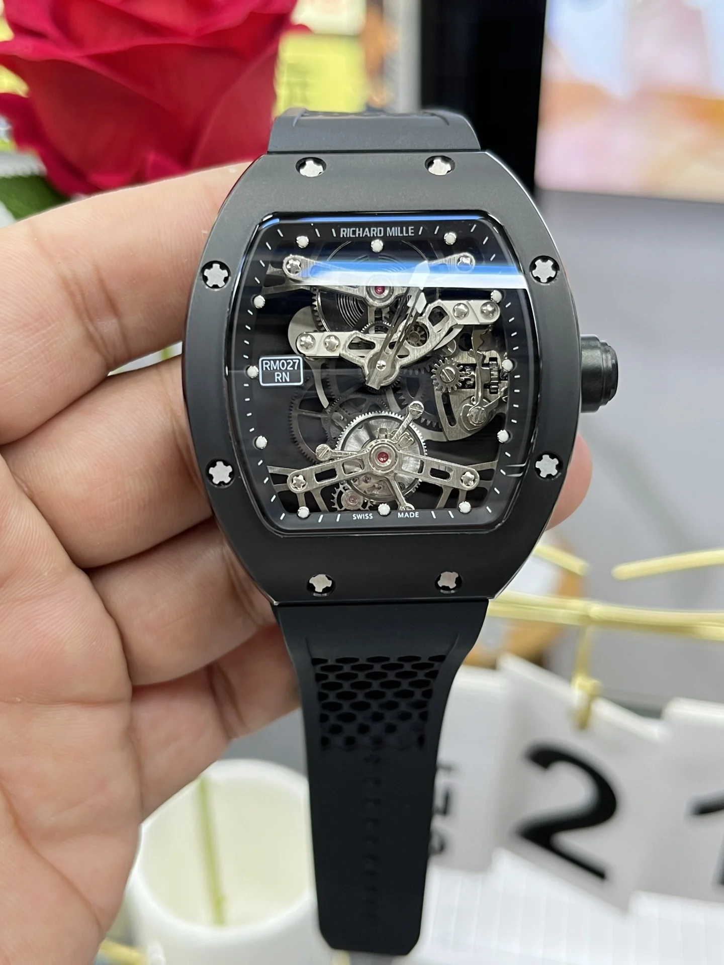 Richard Mille RM Tourbillon RM 027 — photographed off the sweep
