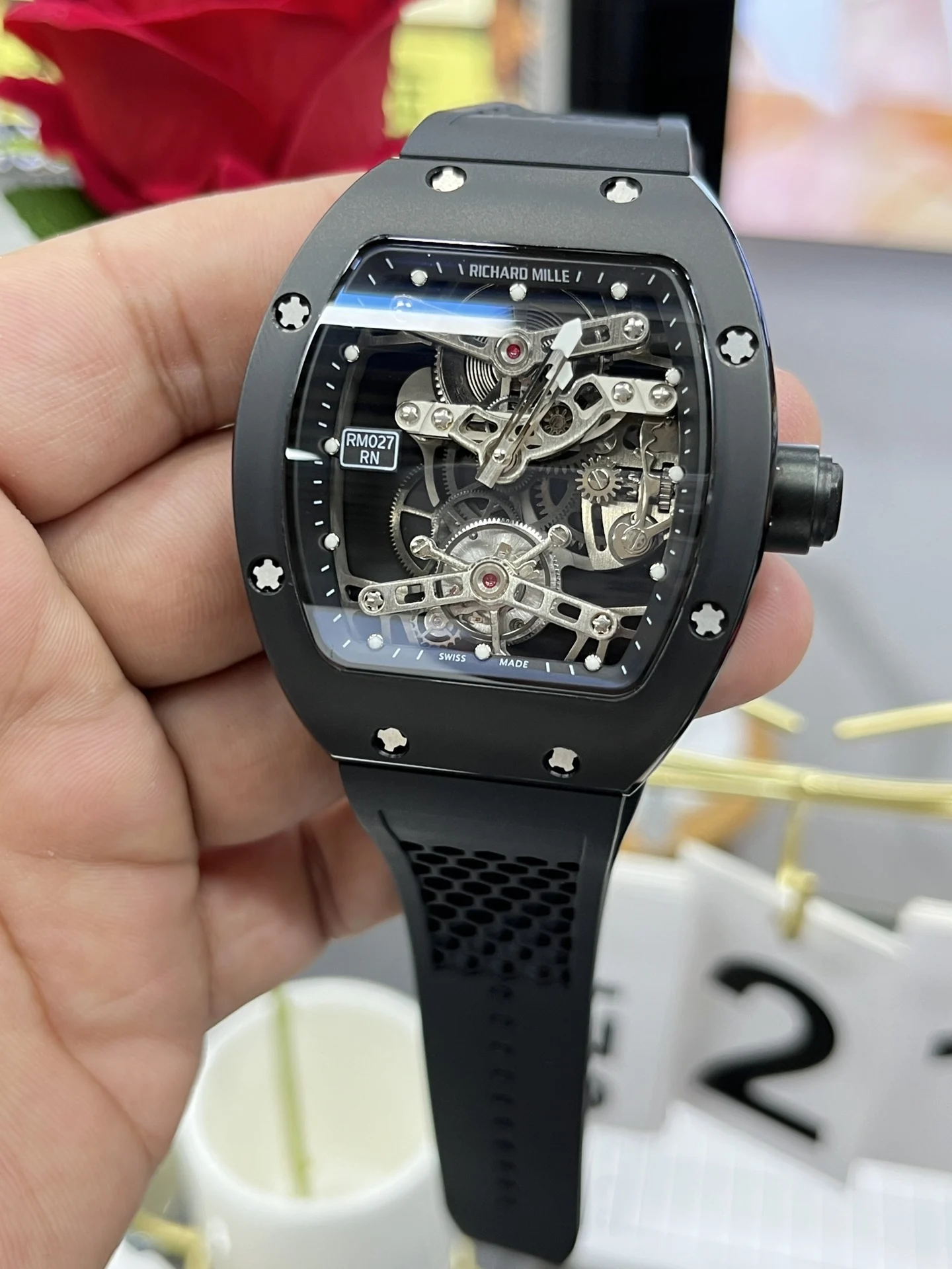 Richard Mille RM Tourbillon RM 027 — photographed off the sweep