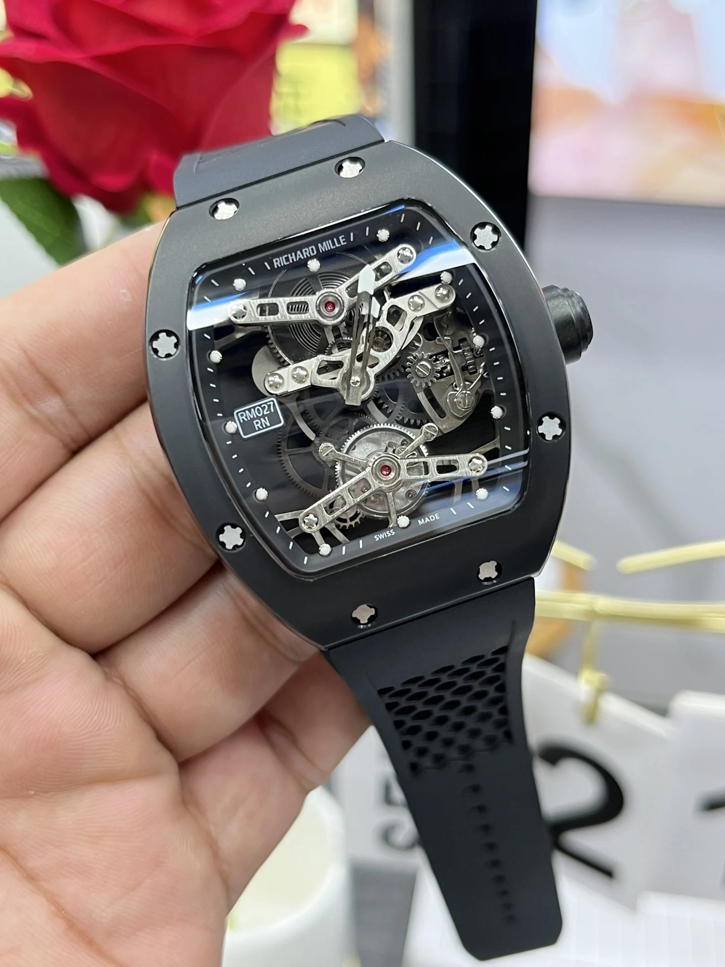 Richard Mille RM Tourbillon RM 027 — photographed off the sweep