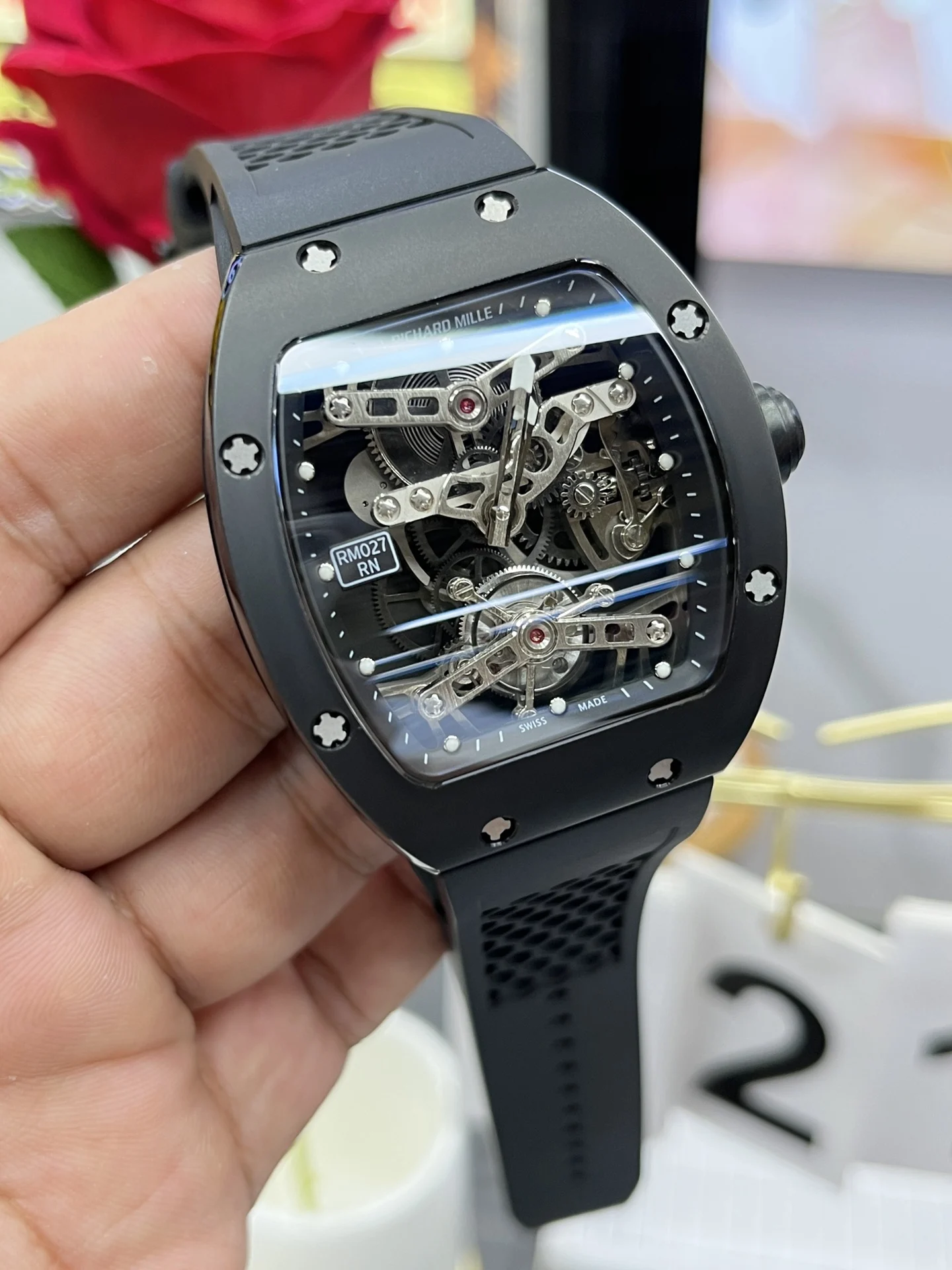 Richard Mille RM Tourbillon RM 027 — photographed off the sweep