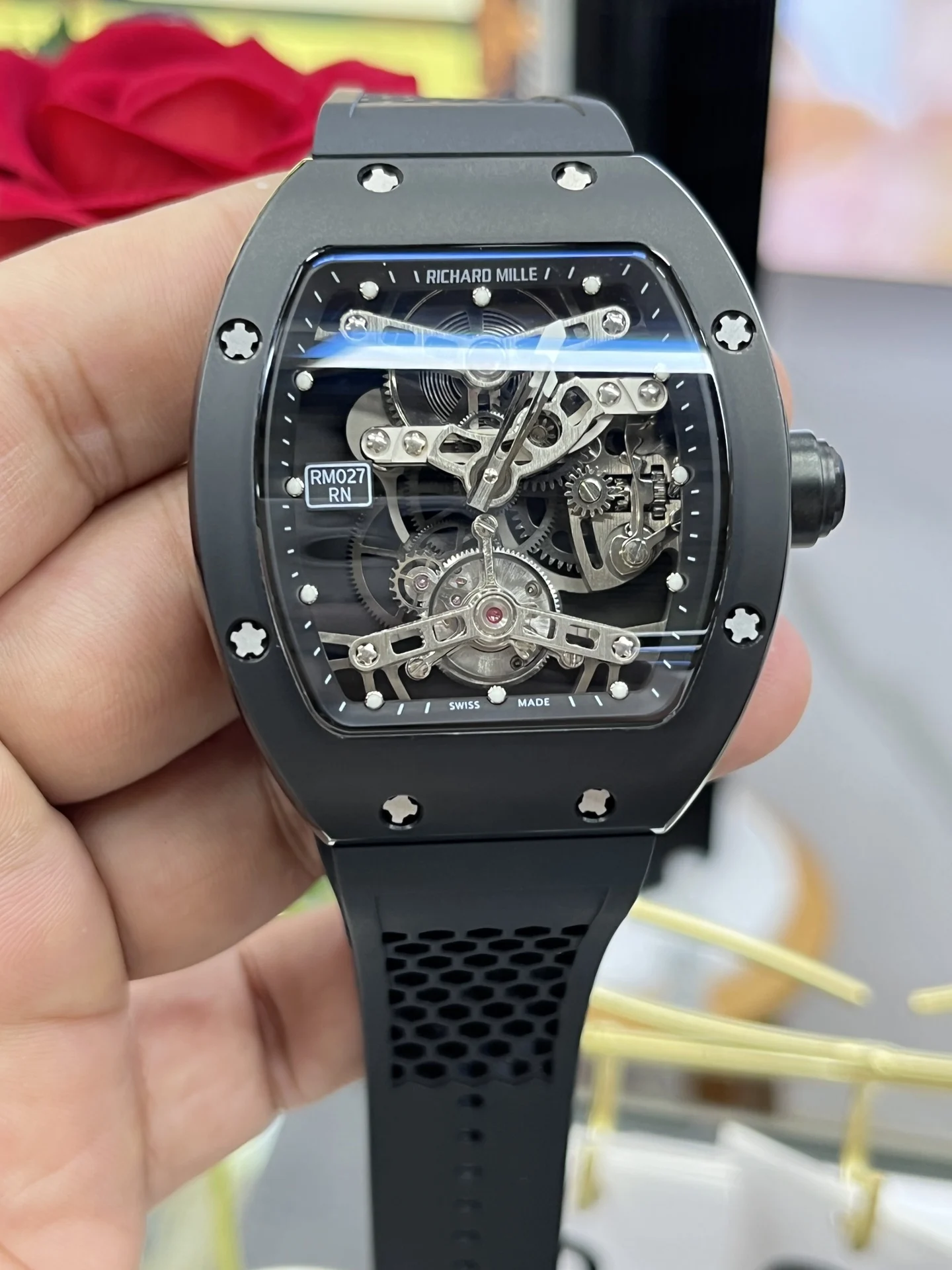 Richard Mille RM Tourbillon RM 027 — photographed off the sweep