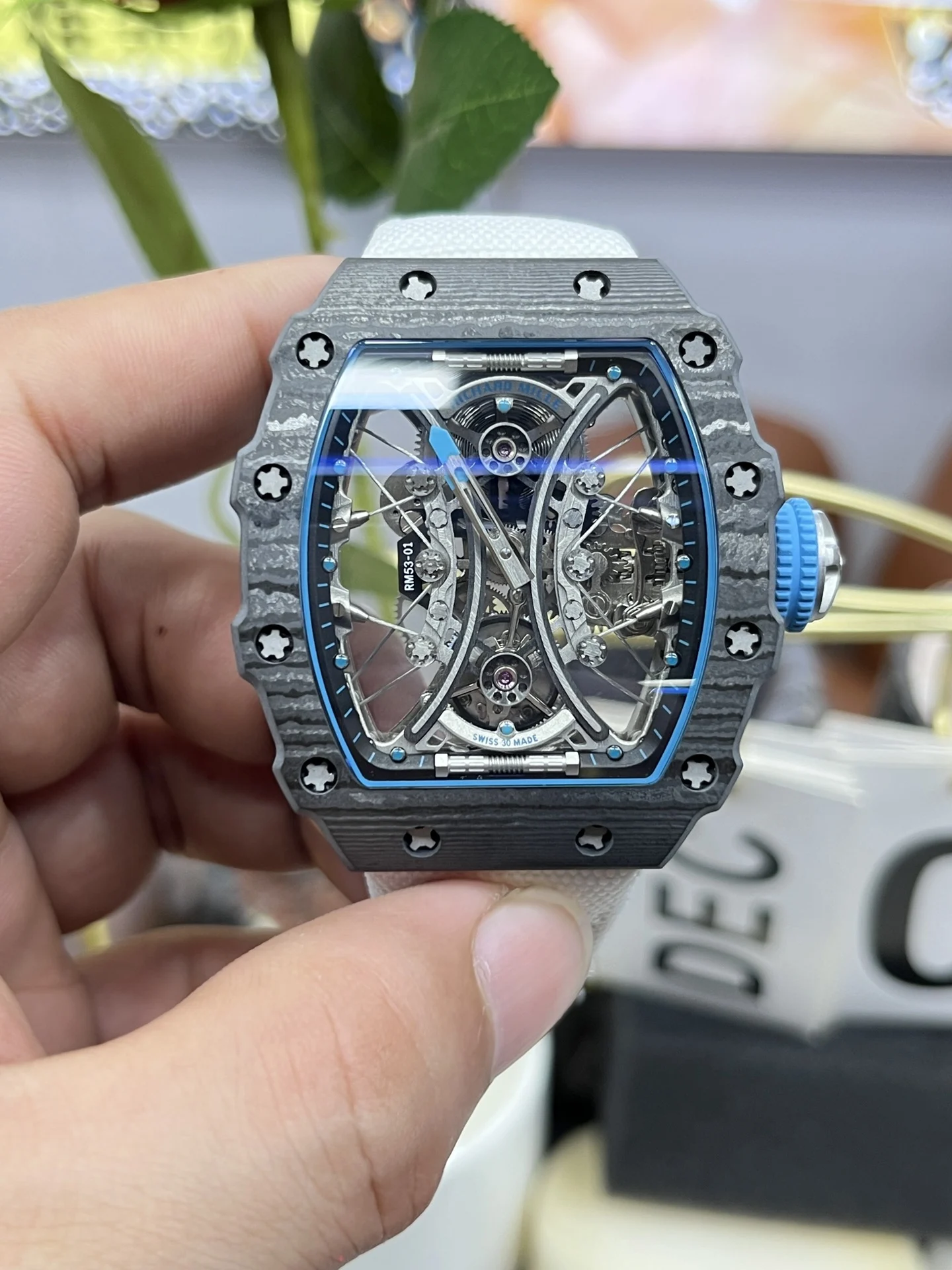 Richard Mille RM Tourbillon RM 53-01 — photographed off the sweep