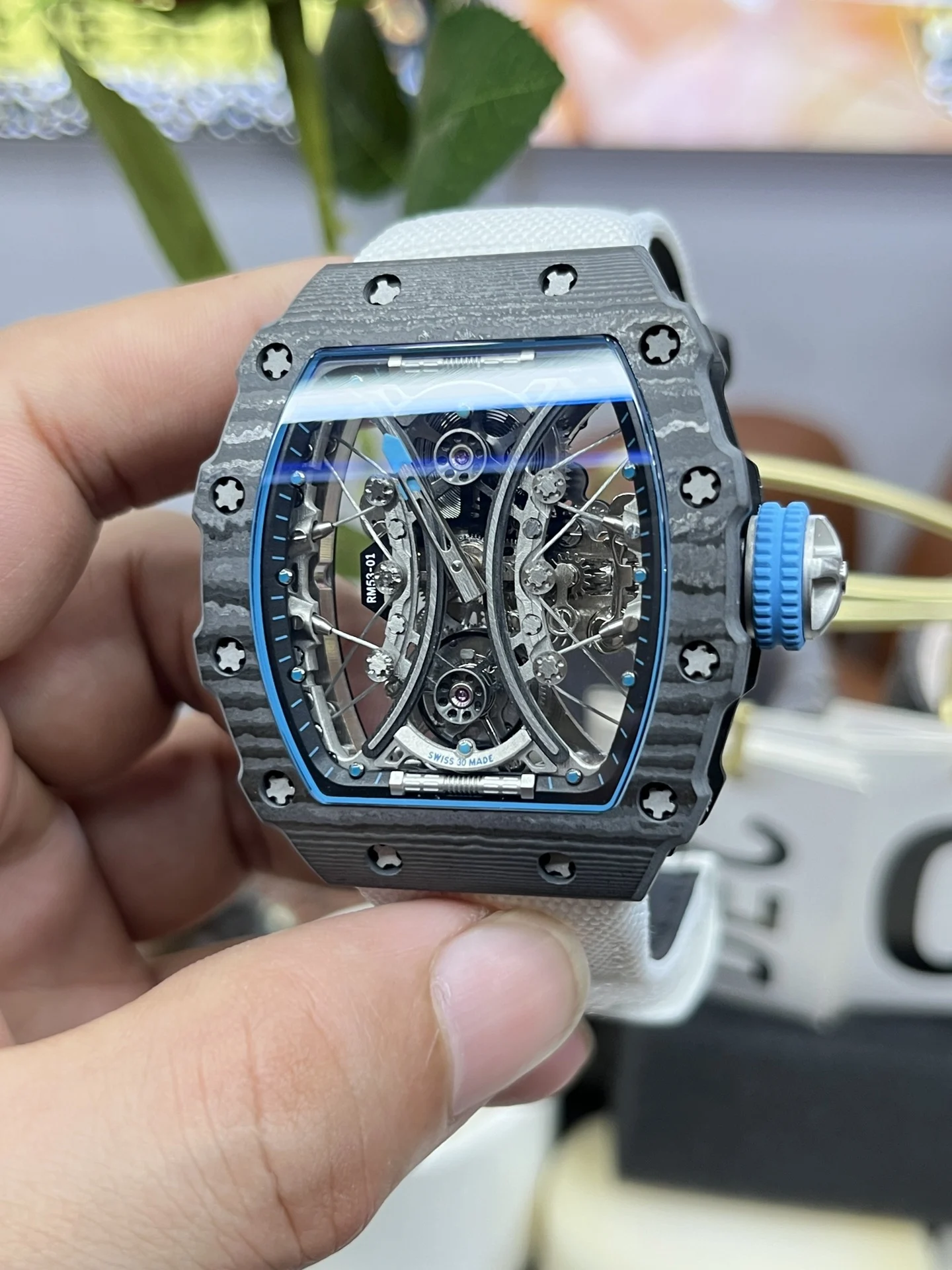 Richard Mille RM Tourbillon RM 53-01 — photographed off the sweep
