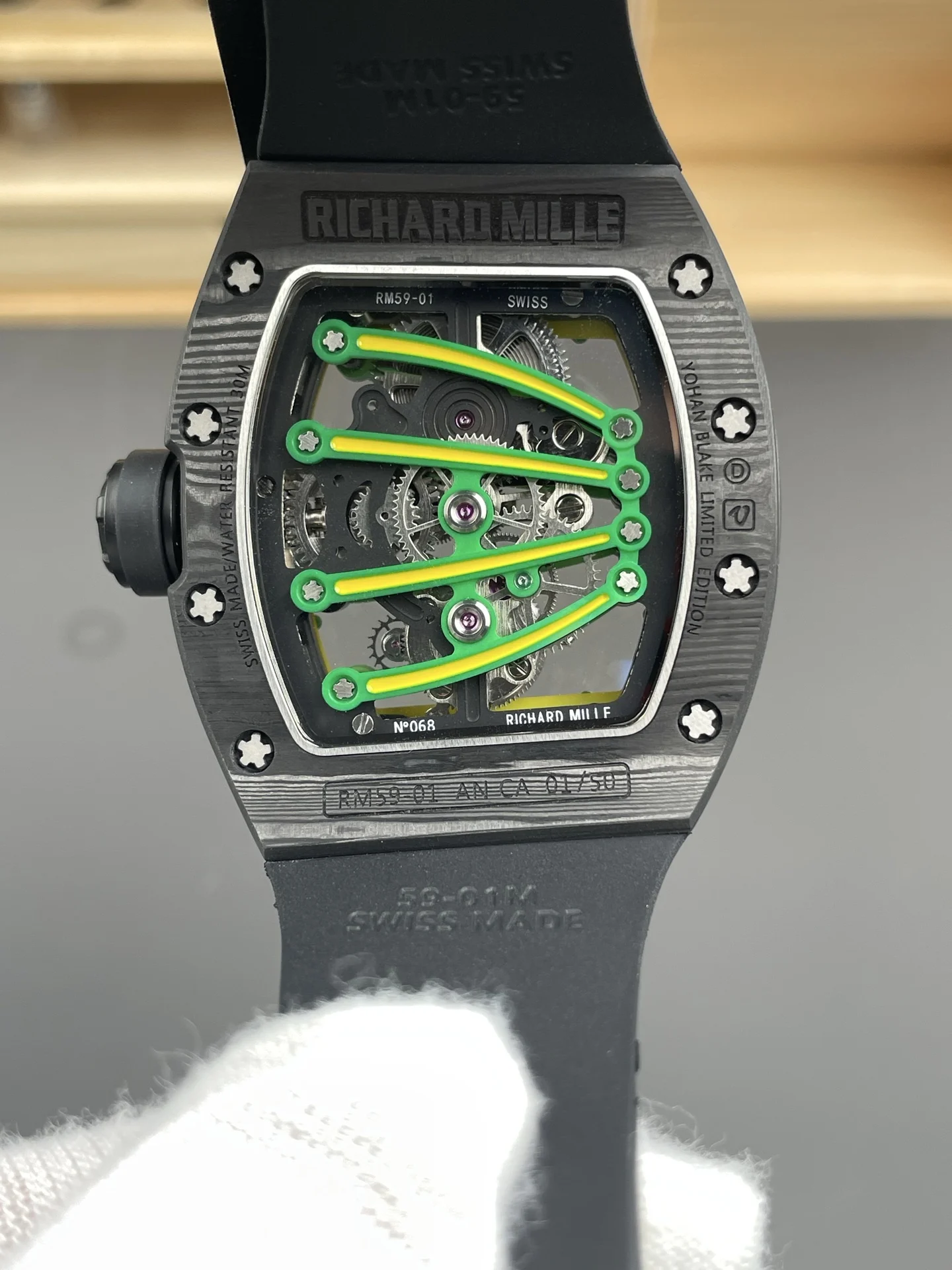 Richard Mille RM Tourbillon RM 59-01 — photographed off the sweep