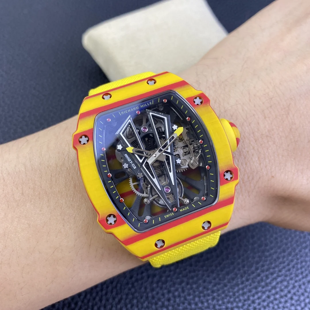 Richard Mille RM Tourbillon Titanium Black Dial RM 27-03 — photographed off the sweep