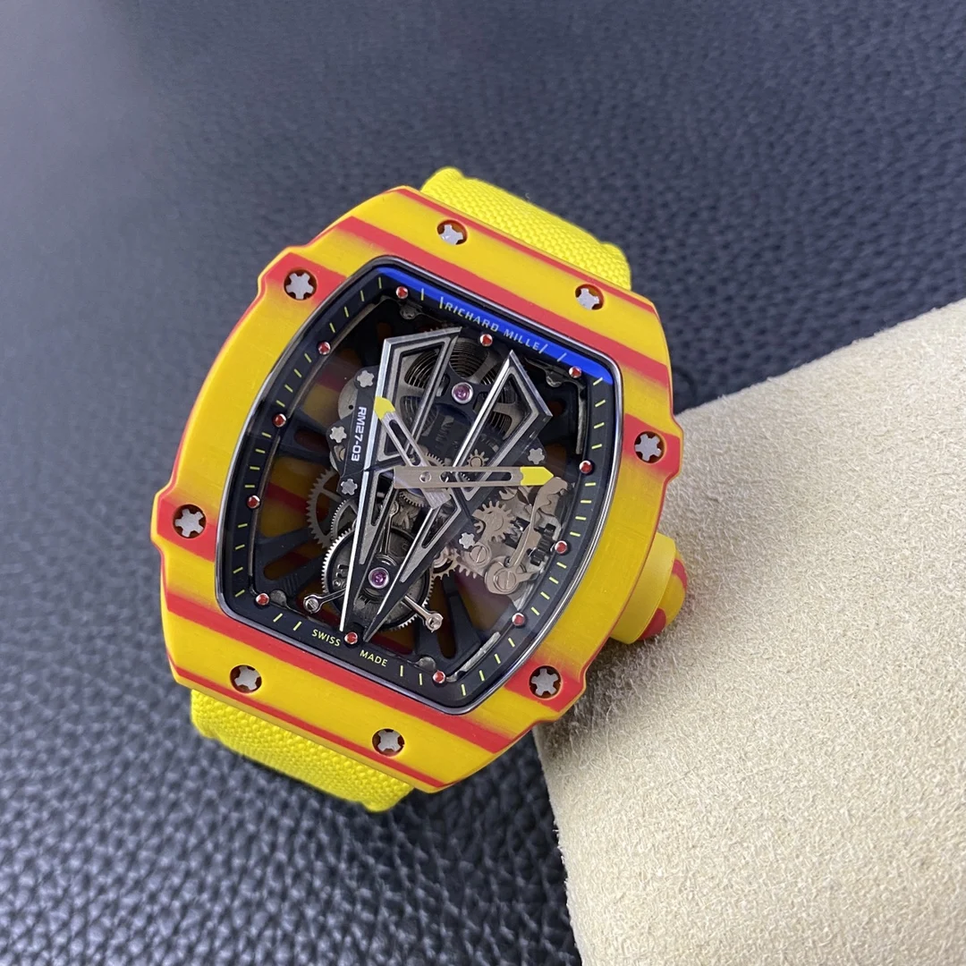 Richard Mille RM Tourbillon Titanium Black Dial RM 27-03 — photographed off the sweep