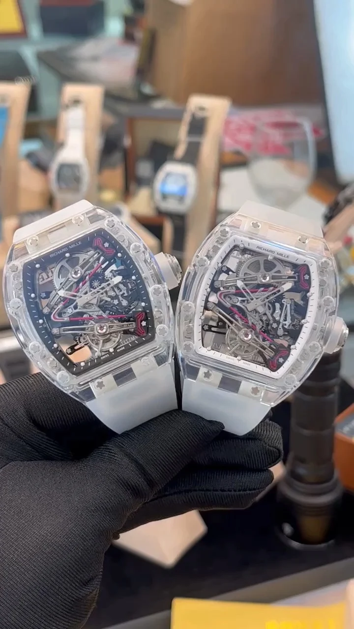 Richard Mille RM Tourbillon Titanium Pink Dial RM 38-02 — photographed off the sweep