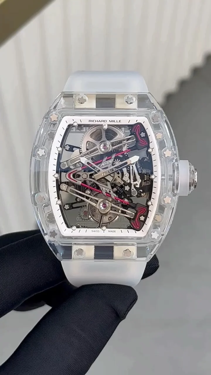Richard Mille RM Tourbillon Titanium Pink Dial RM 38-02 — photographed off the sweep