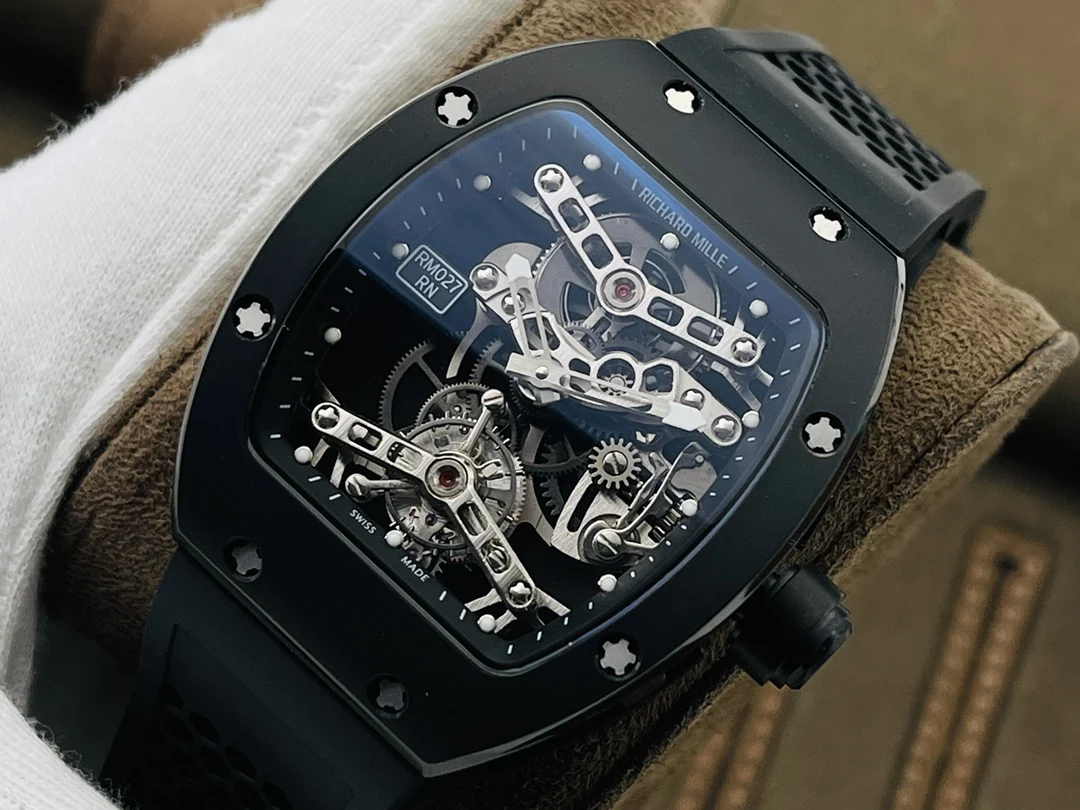 Richard Mille RM Tourbillon Titanium RM 027 40mm — photographed off the sweep