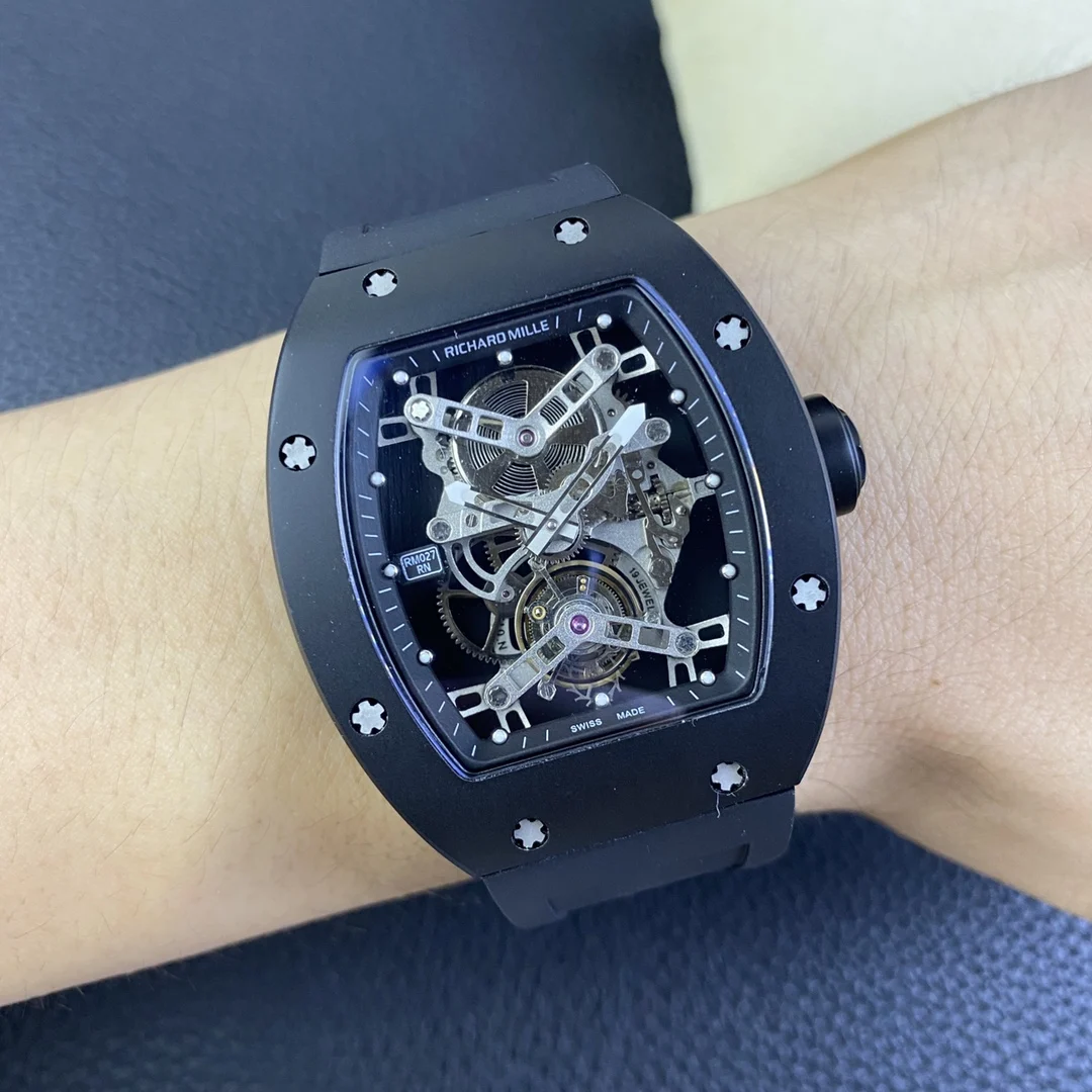 Richard Mille RM Tourbillon Titanium RM 027 43mm — photographed off the sweep