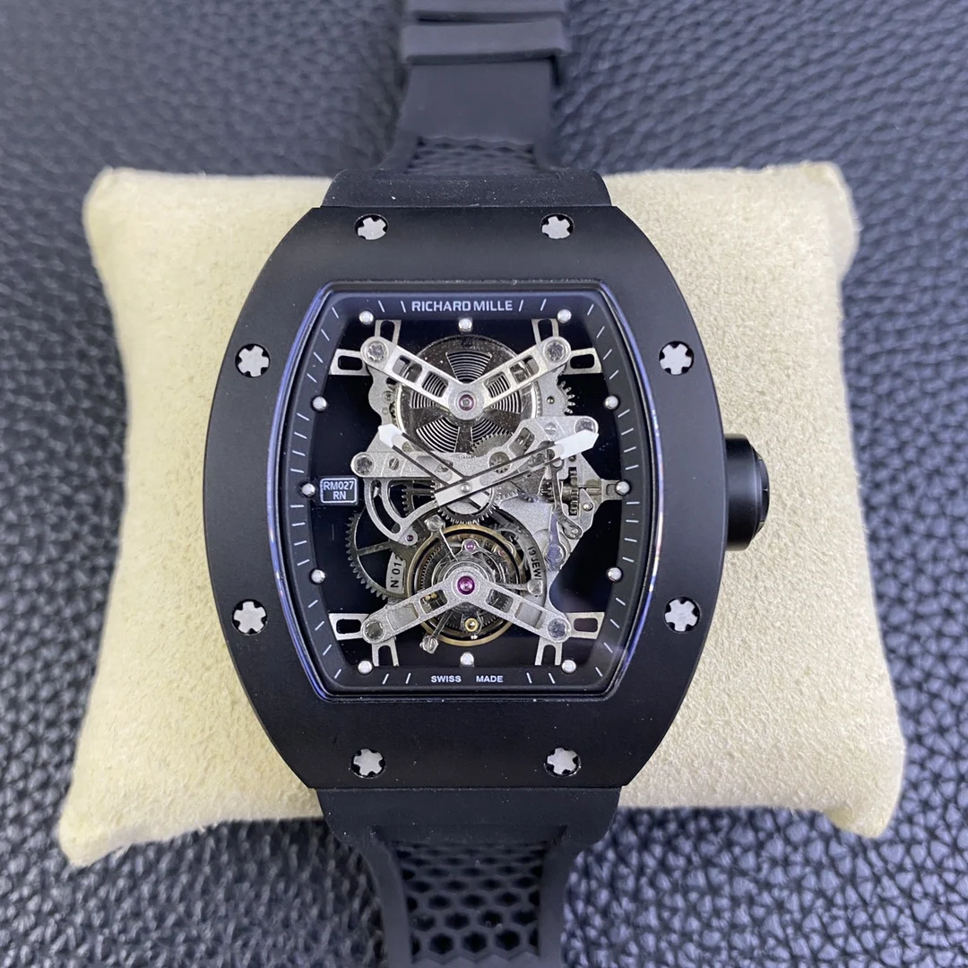 Richard Mille RM Tourbillon Titanium RM 027 43mm — photographed off the sweep