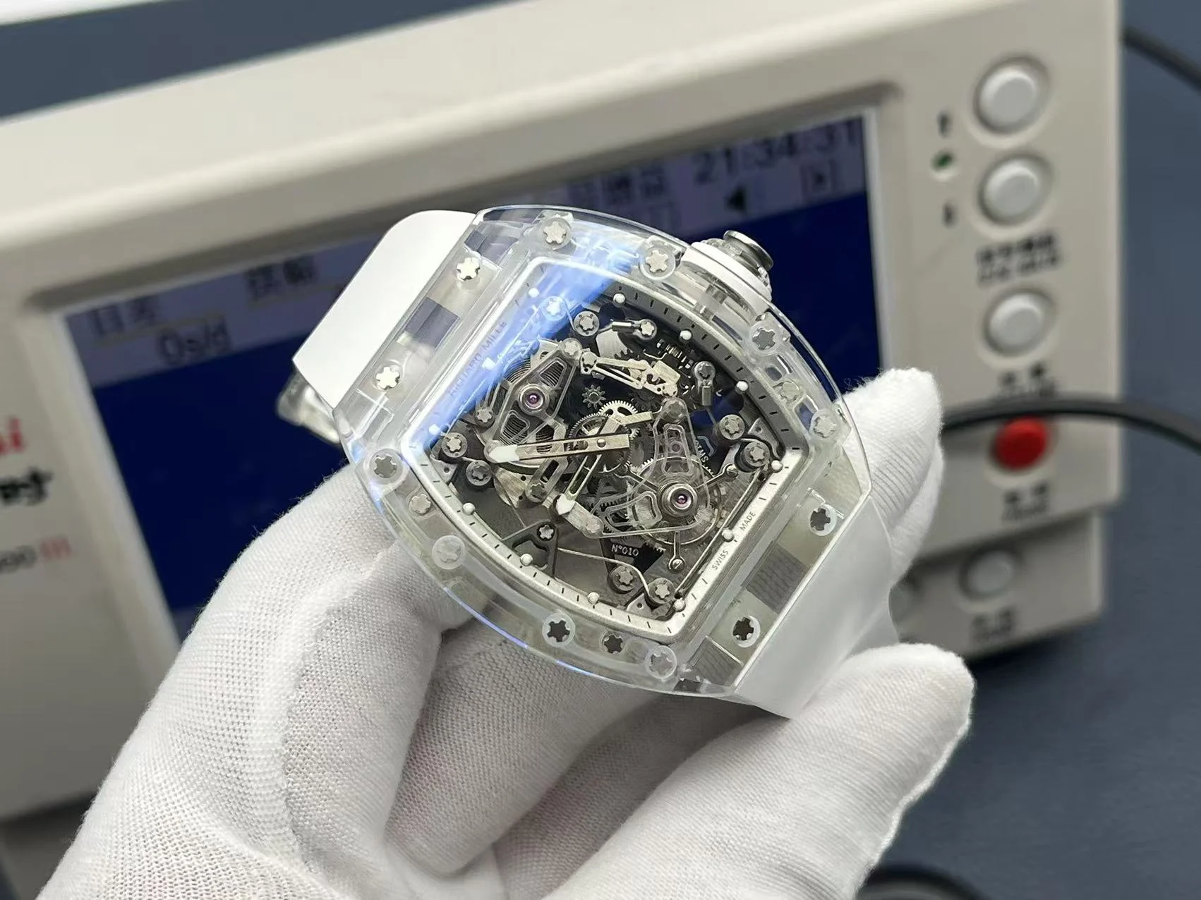 Richard Mille RM Tourbillon Titanium RM 056 — photographed off the sweep